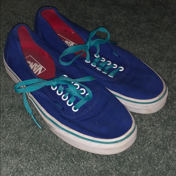 vans dark blue and light blue